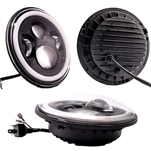 Farol Sealed Beam | Fusca | Kombi | Jeep | Wrangler | Camiões Diversos | LED 7" | Importado