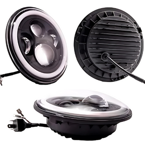 Farol Sealed Beam | Fusca | Kombi | Jeep | Wrangler | Camiões Diversos | LED 7" | Importado